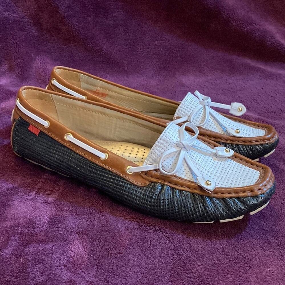 Marc Joseph Cypress Hill Mosaic Leather Boat Shoes